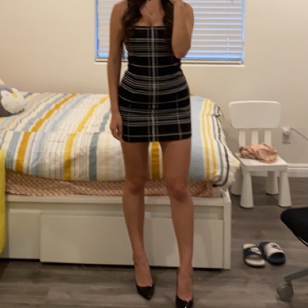 Mini plaid dress